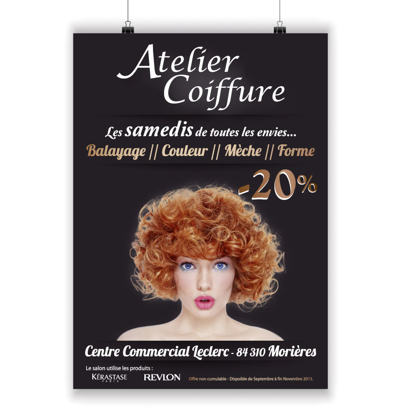 Affiche promo Atelier Coiffure