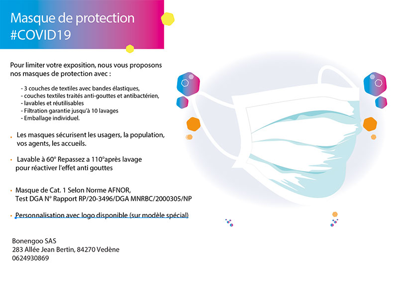 Achat masque AFNOR DGA - Protection COVID 19