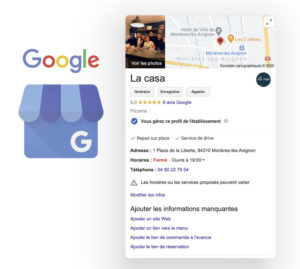 Référencement restaurant Google- La Casa